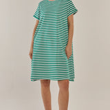 Rue Dress - Green Stripe