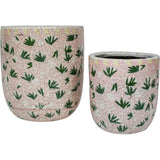 Blush Green Leaf Pot Small