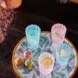 Pink Glass Goblet Set of 2