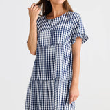 Clementine Dress | Navy Gingham