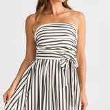Avalon Dress | Black Stripe