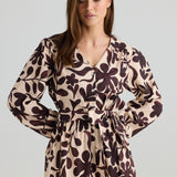 Sunset Dress – Maui Print | Button-Through Cotton-Linen Maxi Dress