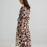 Sunset Dress – Maui Print | Button-Through Cotton-Linen Maxi Dress