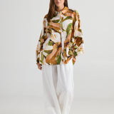 Cliffside Shirt – Autumn Jungle | Oversized Cotton Button-Up