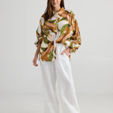 Cliffside Shirt – Autumn Jungle | Oversized Cotton Button-Up