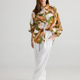 Cliffside Shirt – Autumn Jungle | Oversized Cotton Button-Up