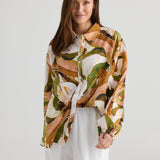 Cliffside Shirt – Autumn Jungle | Oversized Cotton Button-Up