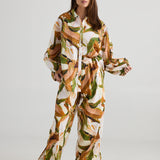 Fly Away Pant – Autumn Jungle | Wide-Leg Cotton Pants