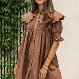 Flinders Blouse/Dress Cotton Poplin - Espresso