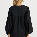 Arlo Top – Black Linen