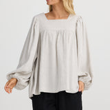 Arlo Top – Natural Linen