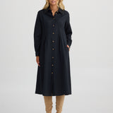 Caroni Dress – Black Linen Cotton Blend