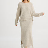 Seville Knit Skirt - Oatmeal