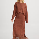 Seville Knit Skirt - Paprika