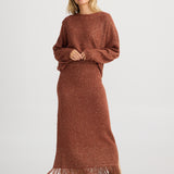 Seville Knit Skirt - Paprika