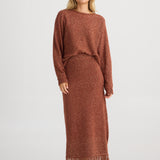 Seville Knit Skirt - Paprika
