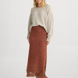 Seville Knit Skirt - Paprika