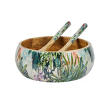 Wildflower Mango Wood Bow & Server Set
