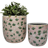 Blush Green Leaf Pot Small