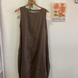 ADELE dress by FROCKK in SOIL linen