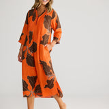 Marin dress by HOLIDAY in Hibiscus breeze linen