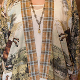 Born To Run Pixie Duster Crop Kimono w/ Wild Horse & Florals