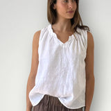 LUCY top by FROCKK in white linen