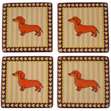 Coaster set of 4 Dachshunds