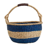 Seagrass Basket Navy Stripe