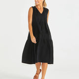 Seville Tiered Dress - Black