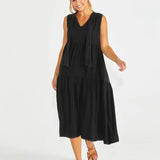 Seville Tiered Dress - Black