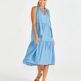 Seville Tiered Dress - Chambray