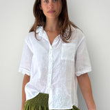 ERIN SHIRT- WHITE LINEN by FROCKK