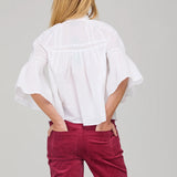 HARU SHIRT EMBROIDERED - WHITE