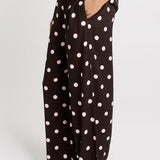 Zander Pant - Pink/Choc Polka Dot - BETTY BASICS