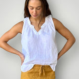 LUCY top by FROCKK in white linen