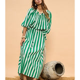 Mayfair Skirt - Green Stripe