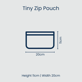 Tiny Zip Pouch – Blue Palm