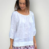 JULIA top by FROCKK in white linen