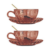 Maisy glass tea cup set Dusty Pink 14 cm