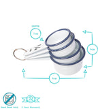 White Enamel Measuring Cups Set - By Argon Tableware