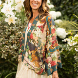 Stay Gold Pixie Duster Cropped Kimono w/ Rabbit, Bees