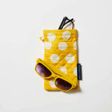 Double Glasses Case - Yellow Polka Dot