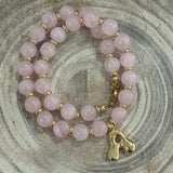 Beaded Pink A Necklace