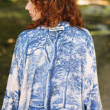 Let The Light In Pixie Duster Cropped Kimono w/ Delft Print
