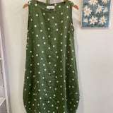 ADELE dress by FROCKK in MOSS SPOT LINEN