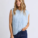 Josie Knit Top Ice Blue