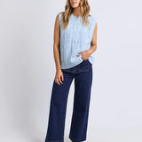 Josie Knit Top Ice Blue