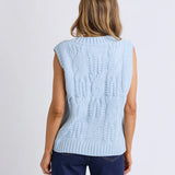 Josie Knit Top Ice Blue