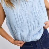Josie Knit Top Ice Blue